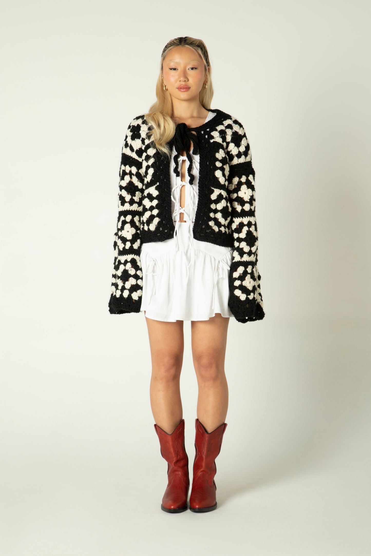 Granny Square Crochet Handmade Cardigan