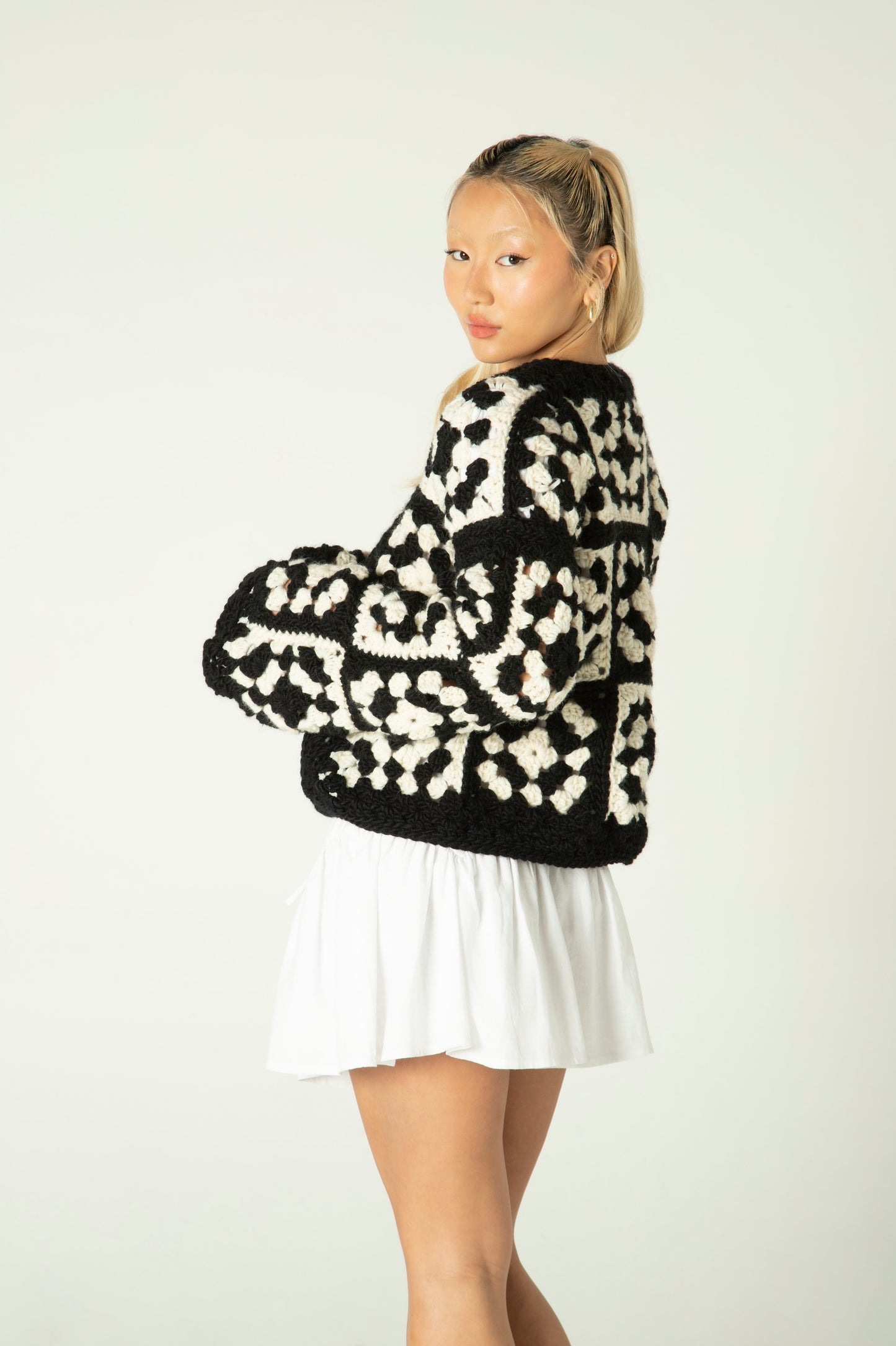 Granny Square Crochet Handmade Cardigan