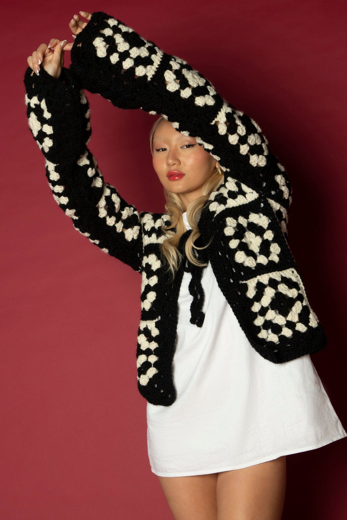 Granny Square Crochet Handmade Cardigan